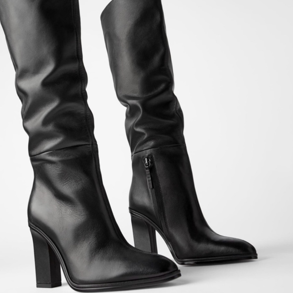 Zara Knee High Heel Boots